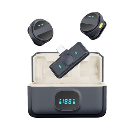 Bærbare trådløse Lavalier-mikrofoner Videooptagelse Mikrofoner Liveudsendelse Støjreduktionsmikrofoner til telefon