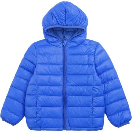 Kevyt, vedenpit v , pakattava, huppuinen pitk hihainen untuvatakki pojille, talvitakki kuninkaallinen sininen Royal Blue 9-10 Years