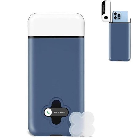 Mobiltelefonsafe med tidslås - Fokusboks - Smarttelefonsafe - Timer - Egnet for én mobiltelefon - (Blå)