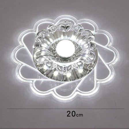 LED Crystal Ceiling Lights Lysekrone Lampe HVIT LYS HVIT