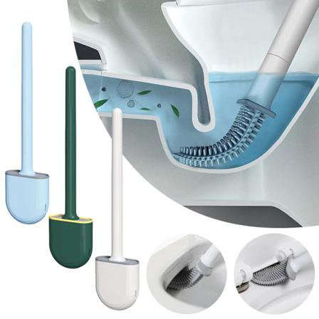 Silikon Toalettborsthållare Set Läcksäker Bas För Badrum White