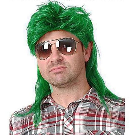 Herre Mullet Paryk Halloween Cosplay Kostume Parykker til Udklædning