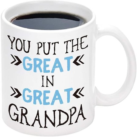 Du sætter det fantastiske i fantastisk bedstefar - Keramisk kaffekrus, 350 ml, 8,2x9,5 cm, perfekt til bedstefar