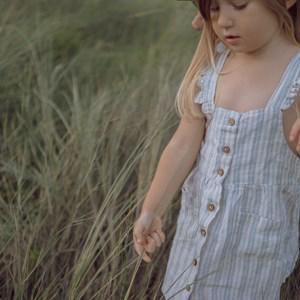 Buddy & Hope Green Emil Stripe Dress 74/80 cm - Dresses - 74/80 cm - Blue - Mädchen