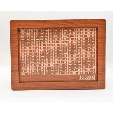 Pengar låda Trä Spargris med Återanvändbara pengar låda med sparande mål