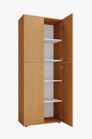 VCM - Kontorskab Lona Xxl med hængslede døre - Beige - Hylder & opbevaring - Fra Homeroom