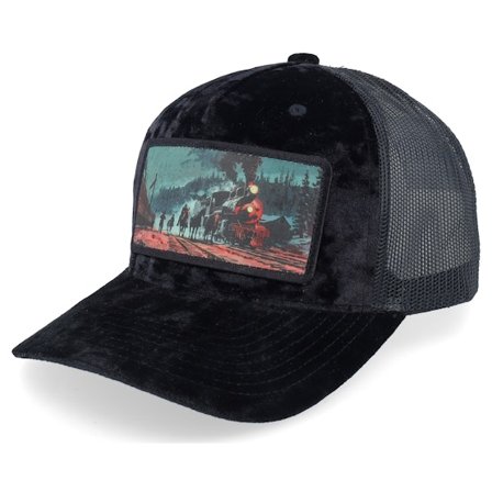 Calza Pennello - Western Outlaws & Cowboys Velvet Black Trucker Trucker Black Cap - @ Hatstore