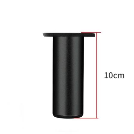 4st/ set Metallben Möbelben SVART 10CM Black 10cm
