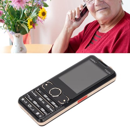 F5020 2,8 tums HD-skärm 2G Senior Mobiltelefoner Olåsta SOS-knapp 2500mAh Tre SIM-kort 100‐240V Guld