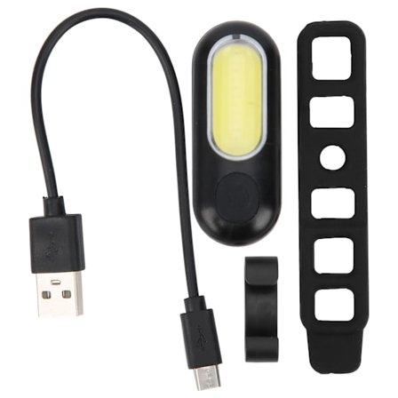 Cykel Säkerhets Bakljus Cykel Vattentät USB Uppladdningsbar Varnings COB Bakljus Röd Vit Dubbel Färg