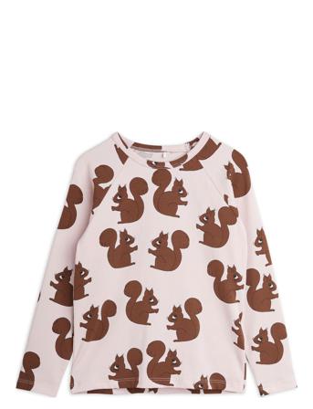 Squirrel Aop Raglan Ls Tee Pink Mini Rodini