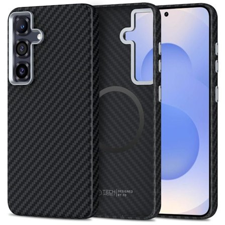 Tech-Protect Ion Carbon MagSafe Case for Samsung Galaxy S25 - Black