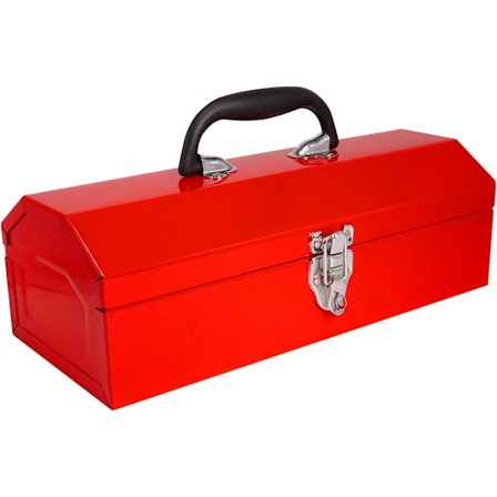 16 Tommer Stor Metall Verktøykasse Foldbar Verktøy Oppbevaringsboks
