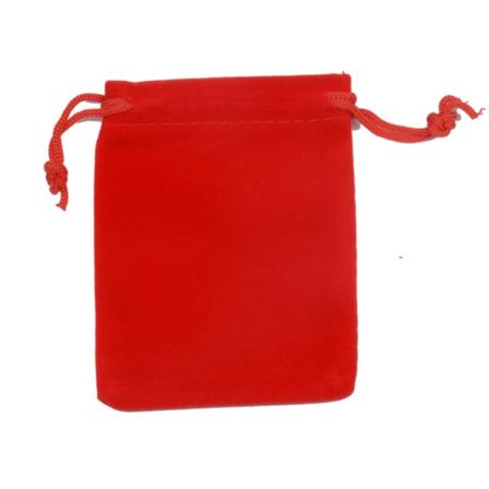 50 st påse Sammet bärbara smycken påsar Enkla förvaringsväskor Svart Red