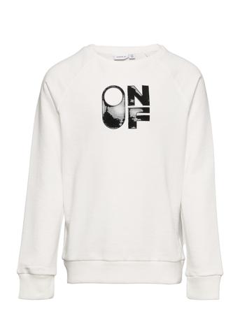 Nkmberlo Ls Sweat Unb Sweat-shirt Genser Hvit Name It