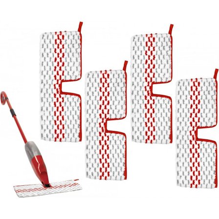 4 st - Mopprefill golvduk - Lämplig för Vileda 1 - 2 Spray MAX/o - cedar ProMist Max