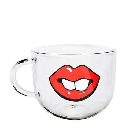 500ml Glasmugg Kreativ Kaffe Mjölk Koppar Frukost Muggar