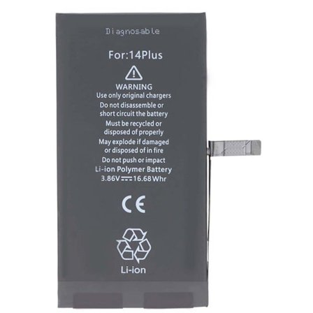 Batteri til iPhone 14 Plus Li-Polymer 3.86V 4323mAh Diagnoserbar Sort