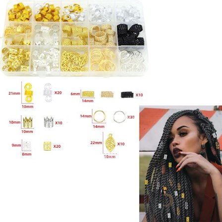 200 stk hårpynt til fletter, dreadlocks hårpynt til fletter