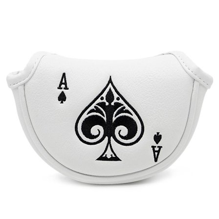 Golf Putter Skydd Halv Mallet Putter Huvudskydd Magnetiskt Klubbskydd Kompatibelt med Odyssey 12*8cm