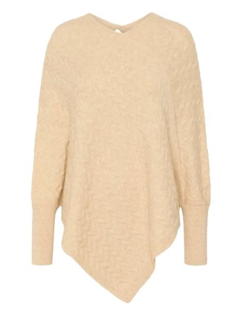 Kavinnie Poncho Beige Kaffe