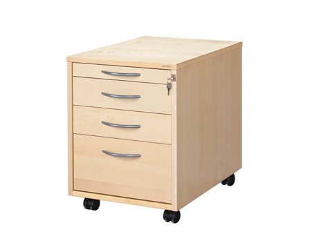 LANAB DESIGN Skrivbordshurts 4 lådor björkfanér - Lyreco - Kontorsmöbler och inredning > Bord och hurtsar > Hurtsar