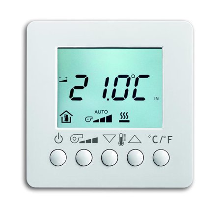 ABB 6138-0-0003 Romtermostat HVAC, med display Hvit, Varme