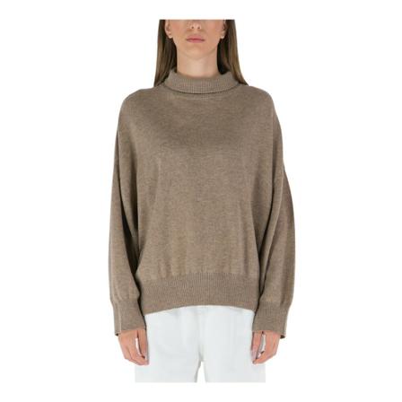 Loulou Studio Round-neck Strik Brun, Dame Striktrøjer