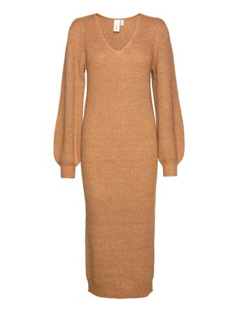 Yasisma 7/8 Knit Dress - Pb Brown YAS