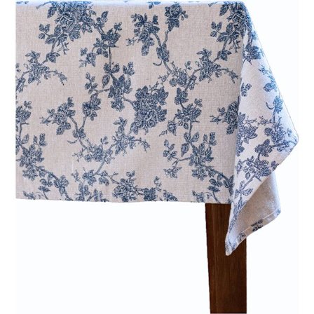 Pöytäliina, Kukat 260 x 135 cm Pöytäliina Joulu Kukkaprintti Pöytäliina, Beige Sininen