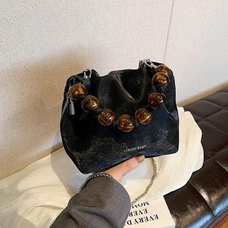 Dame håndtaske håndholdt skuldertaske SORT