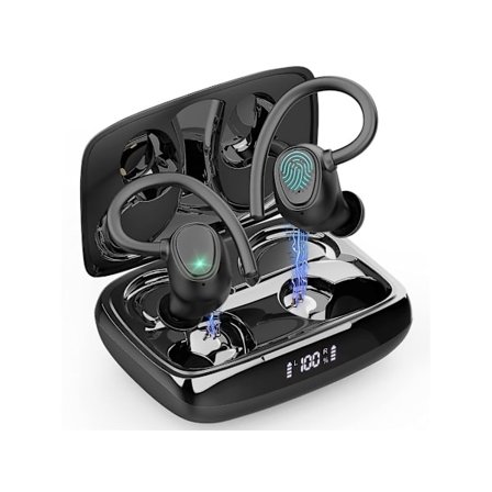 Trådlösa hörlurar Trådlösa hörlurar med mikrofon Öronkrok Vattentät IP7 Stereo Brusreducering 48 timmar YEMAESRE