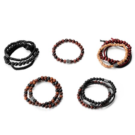 Set de 5 bracelets en perles best-sellers pour hommes - Bracelets de perles