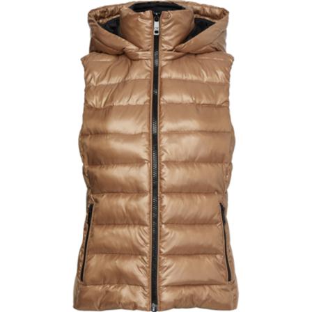 Calvin Klein Gylden M. Hætte Brun, Dame Vest, Størrelse: S