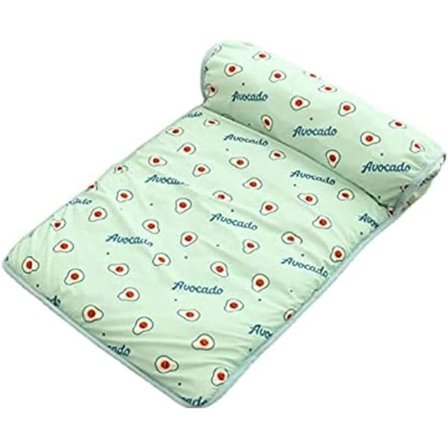 Kølemåtte i is-silke til hunde og katte, kølemåtte i is-silke til katte og hunde, vaskbart sommerdækken til kæledyr - grøn