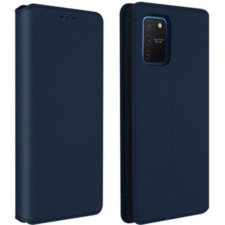 Folio-plånbok - AVIZAR - Samsung Galaxy S10 Lite - Ekoskinn - Stödfunktion - Blå