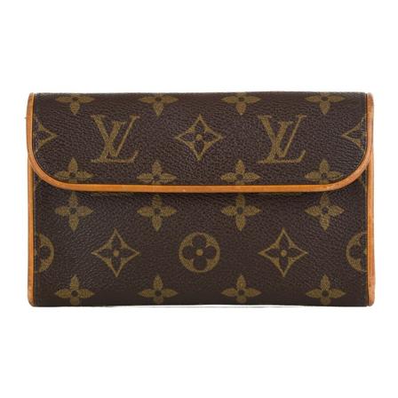 Louis Vuitton Vintage Monogram Pochette Florentine Canvas Monogram Canvas France brun, Dam Vintage Väskor, Dam, Storlek: ONE SIZE