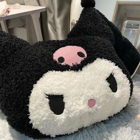 40*45cm Kawaii Sanrio Pehmotyyny Kuromi My Melody Kirby Anime-nukke Lelut Pehmeä Pehmo Syntymäpäivälahja Lapsille [DB] 45CM 45CM Musta-kuromi