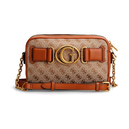 Guess, Handbug 4g logo shoulder strap Brązowy, Kobieta, Rozmiar: ONE Size