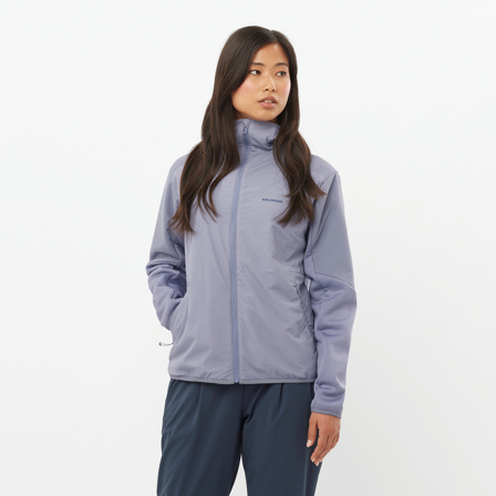 Salomon - Jacken Outline Hybrid Warm W - Blue Granite