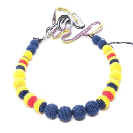 Prada Vintage Pre-owned Cotton necklaces blå, Dam Vintage Smycken, Dam, Storlek: ONE SIZE