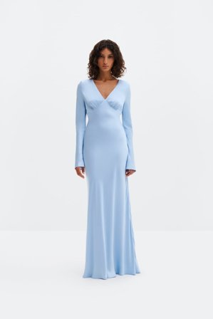 Malina - Carolina maxi dress - 42 - Dusty Blue