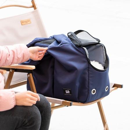 CDQ Cat-in-The-Bag Mysig komfortbärare Liten kattväska Djurhållare för trimning, veterinärbesök grå