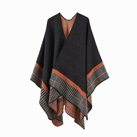 Damevarme Åpne Foran Sjal og Wraps Elegante Cardigan Poncho Cape Coat