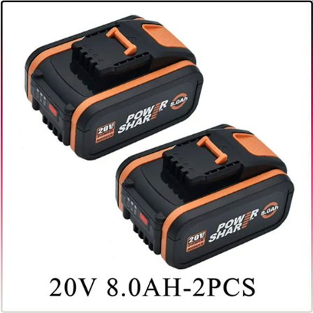 til worx 20V 8,0Ah lithiumbatteri Genopladeligt WA3553 WA3551 WA3553.1 WA3570 til alle WORX el- og haveværktøjer