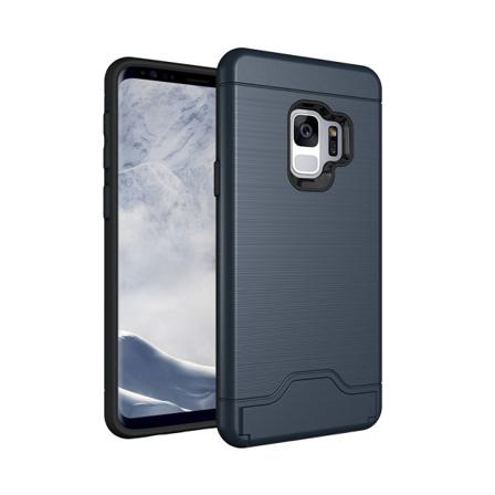 Smart Skal Med Kortförvaring Till Samsung Galaxy S9+ Marinblå