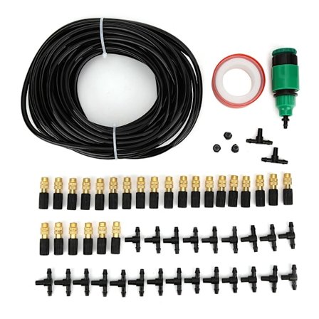 25M Slange Vanning Dryppsett Vanning Utstyr Sett for Hage Drivhus Blomsterseng Terrasse Plen
