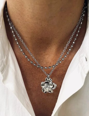 Bud to rose Crave Necklace Silver - Silver - ONE SIZE