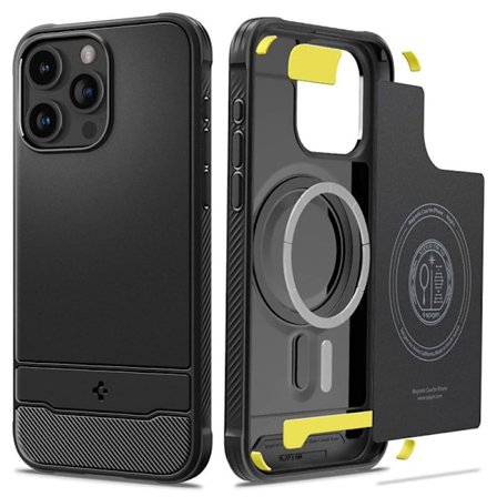 Spigen Rugged Armor Mag MagSafe - Case for iPhone 15 Pro Max (Matte Black)