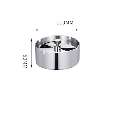 (Lille) Askebæger med låg, cigaret askebægre til udendørs indendørs, rustfrit stål vind/regnfast askebæger til terrasse udendørs hjem bordplade